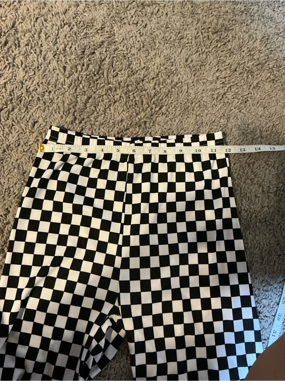 Unk Black & White Checkered Women's Shorts - Picture 4 of 4